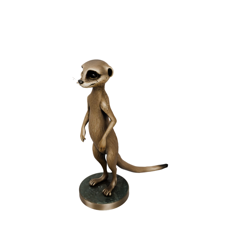 Bronze Kawaii Flexi Meerkat — flexi animals 3D print model, STL