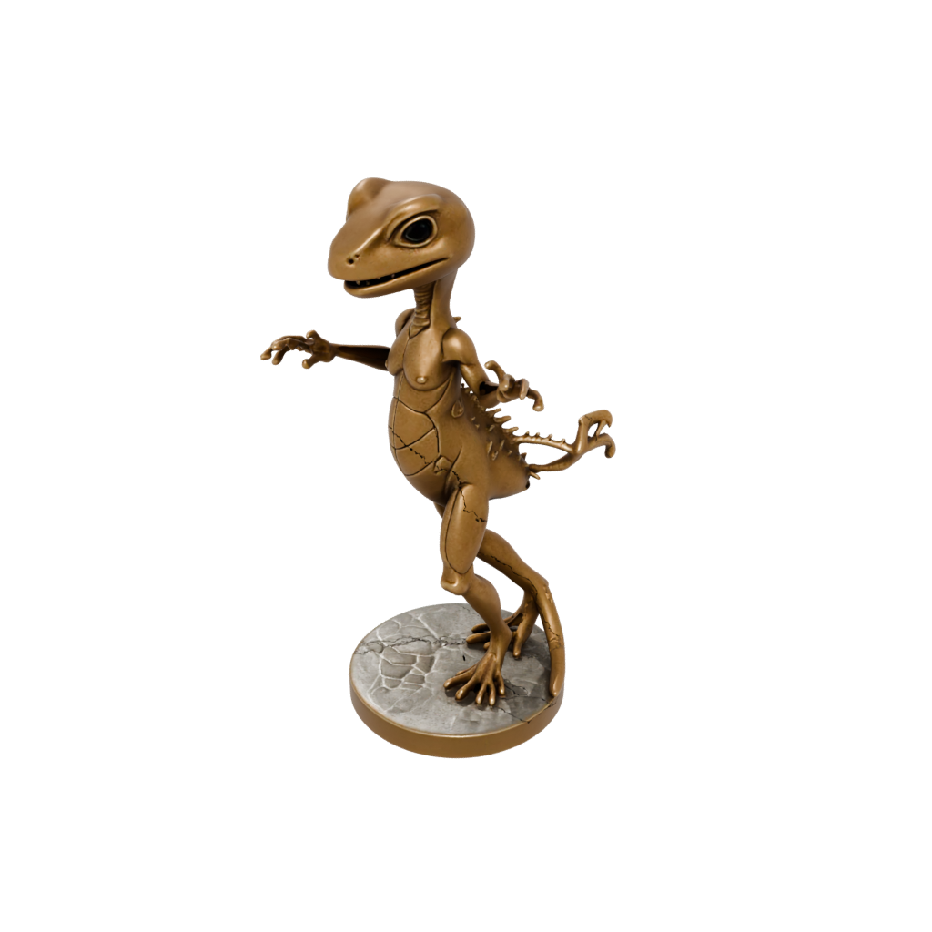 Bronze Kawaii Flexi Newt — flexi animals 3D print model, STL