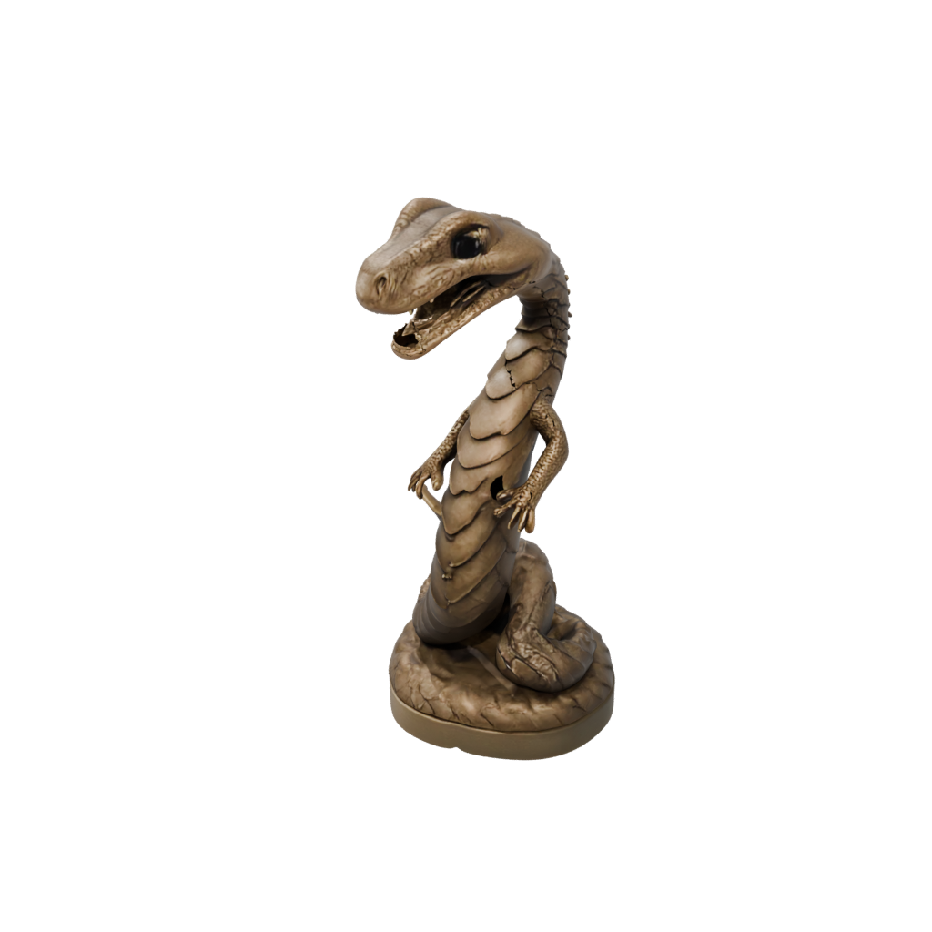 Bronze Kawaii Flexi Rattlesnake — flexi animals 3D print model, STL