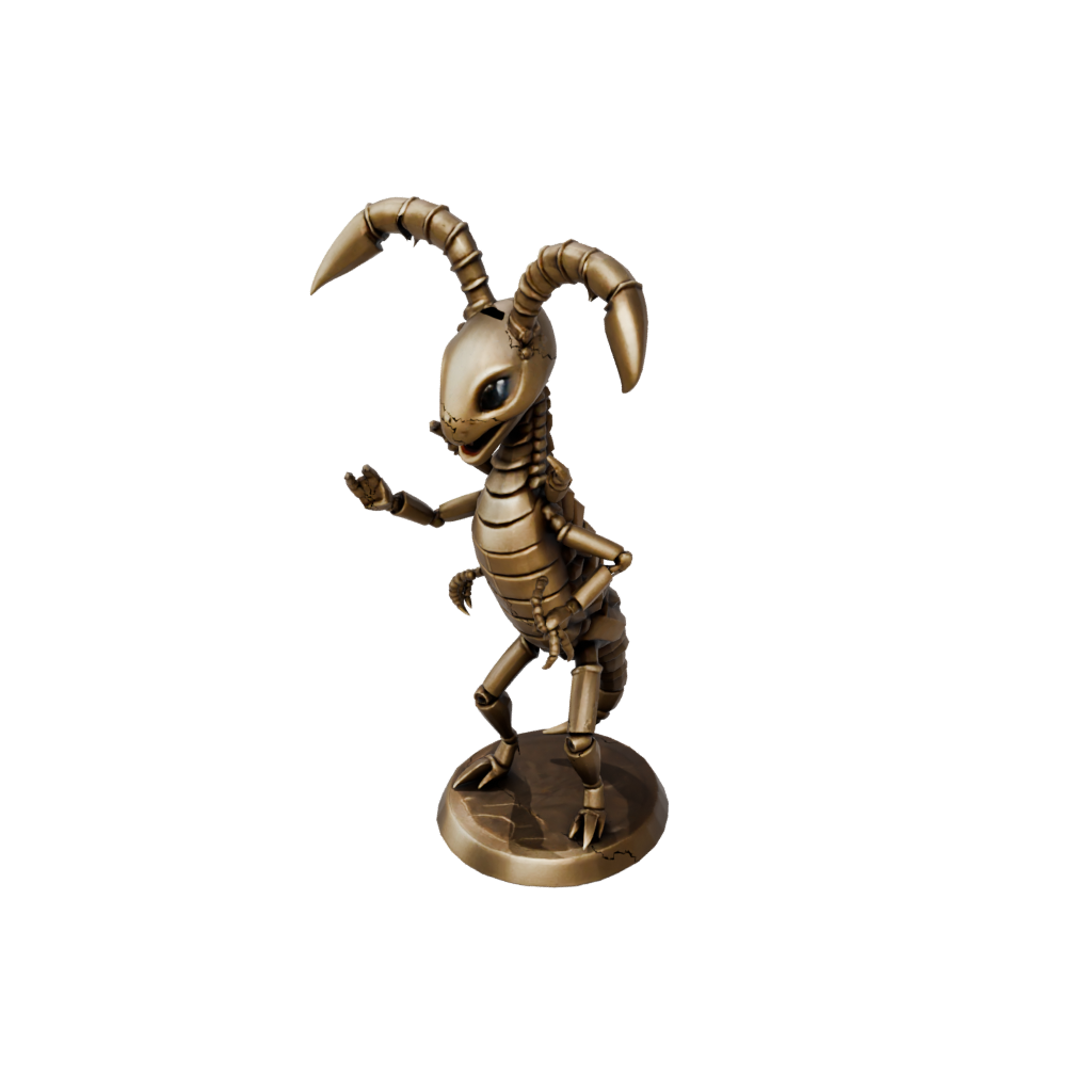 Bronze Kawaii Flexi Scorpion — flexi animals 3D print model, STL