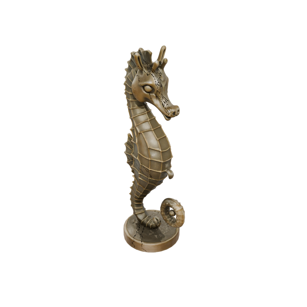 Bronze Kawaii Flexi Seahorse