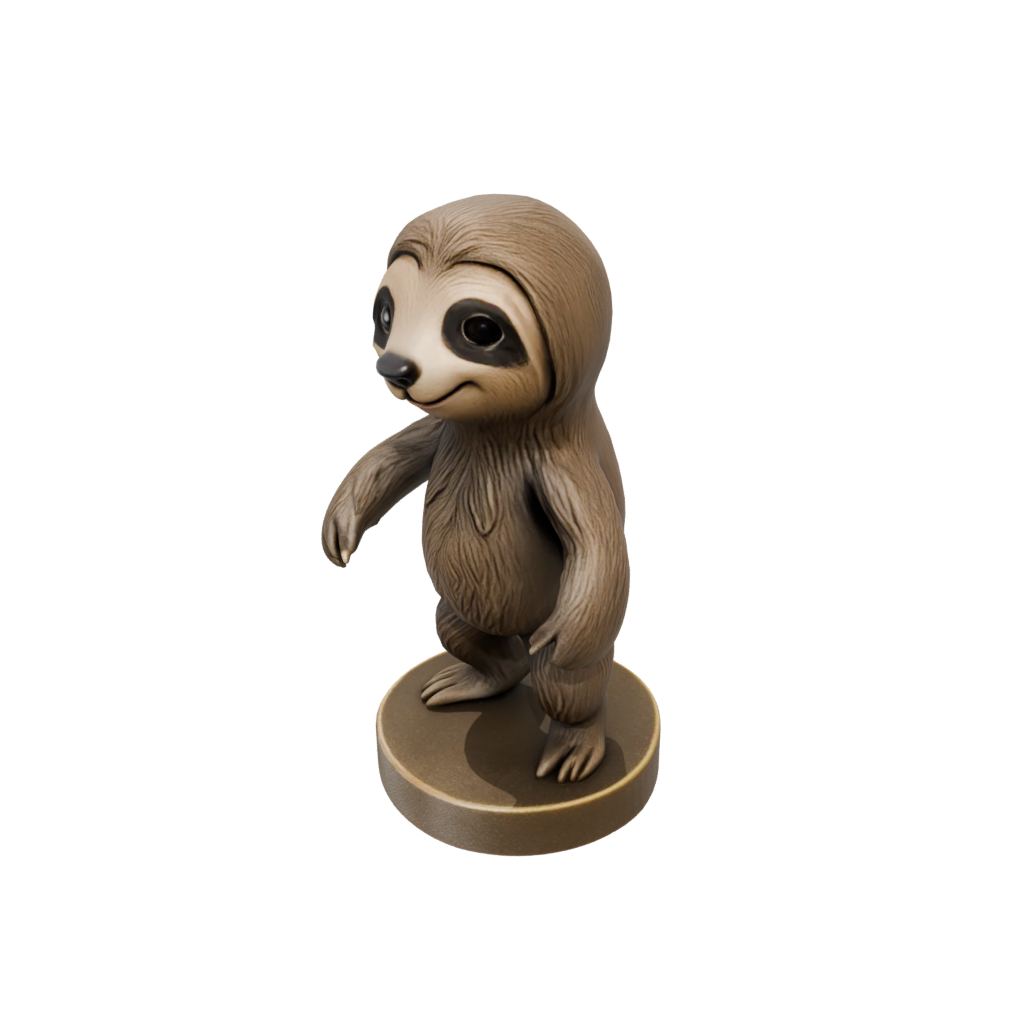 Bronze Kawaii Flexi Sloth