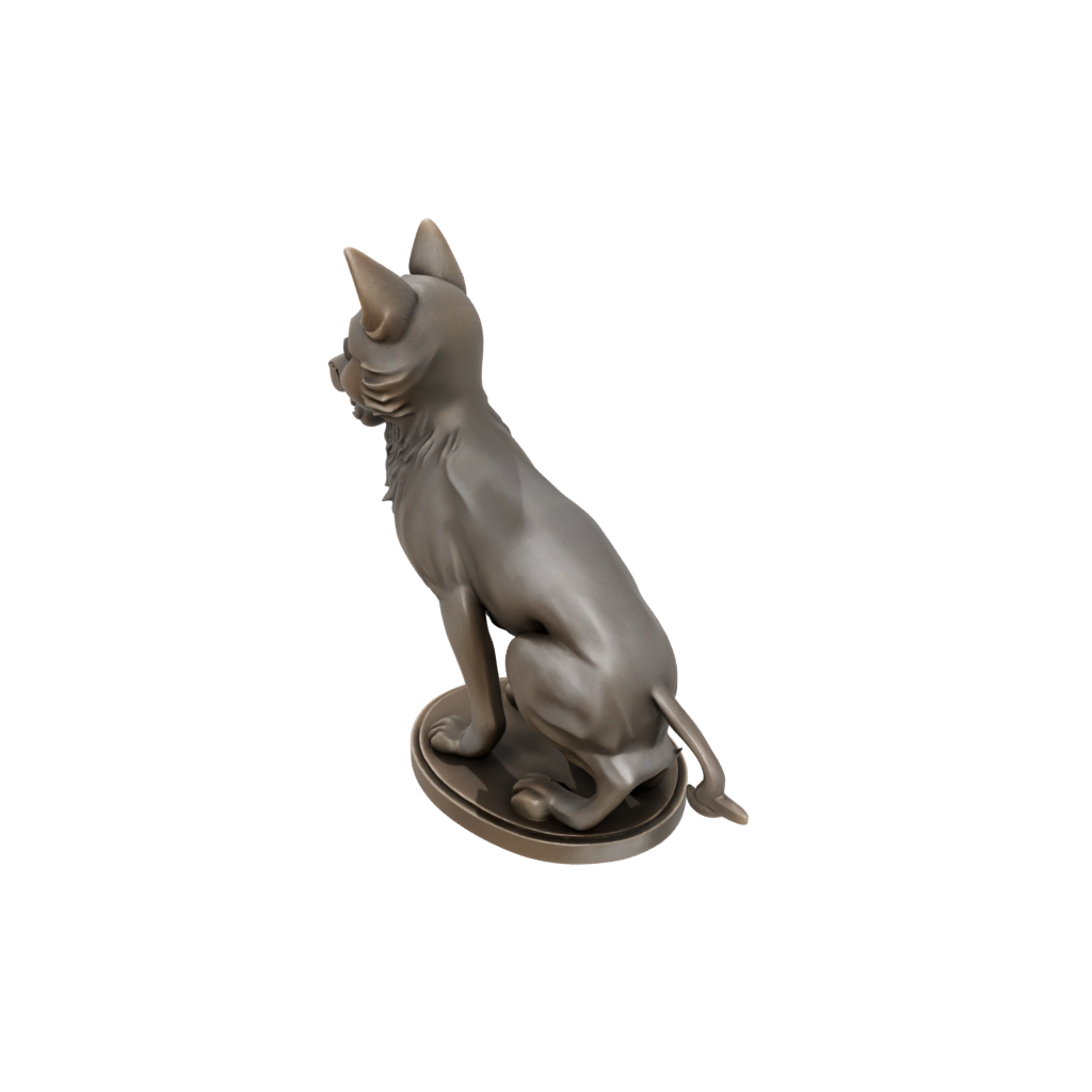 Bronze Kawaii Flexi Wolf Pup — flexi animals 3D print model, STL