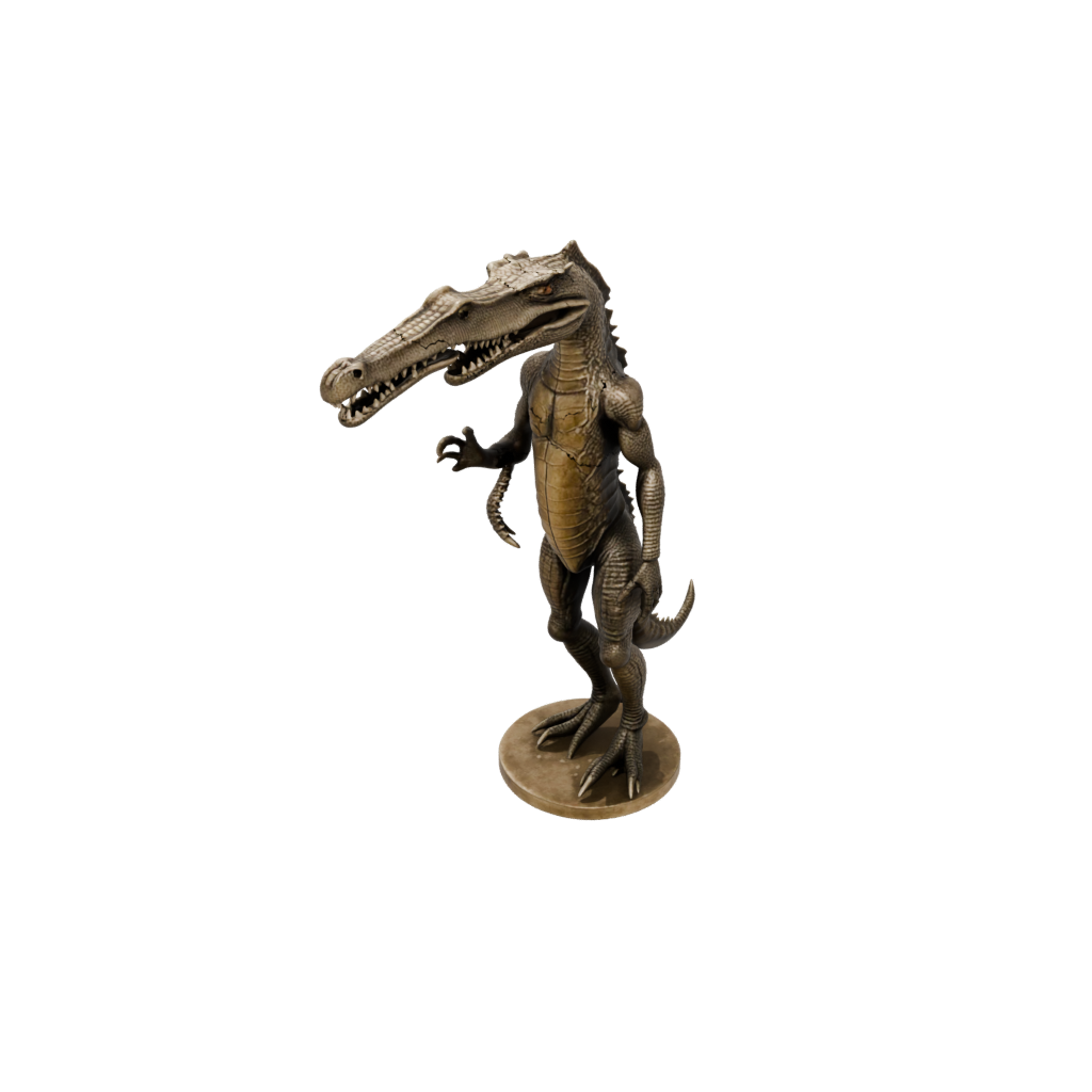 Bronze Realistic Flexi Crocodile — flexi animals 3D print model, STL