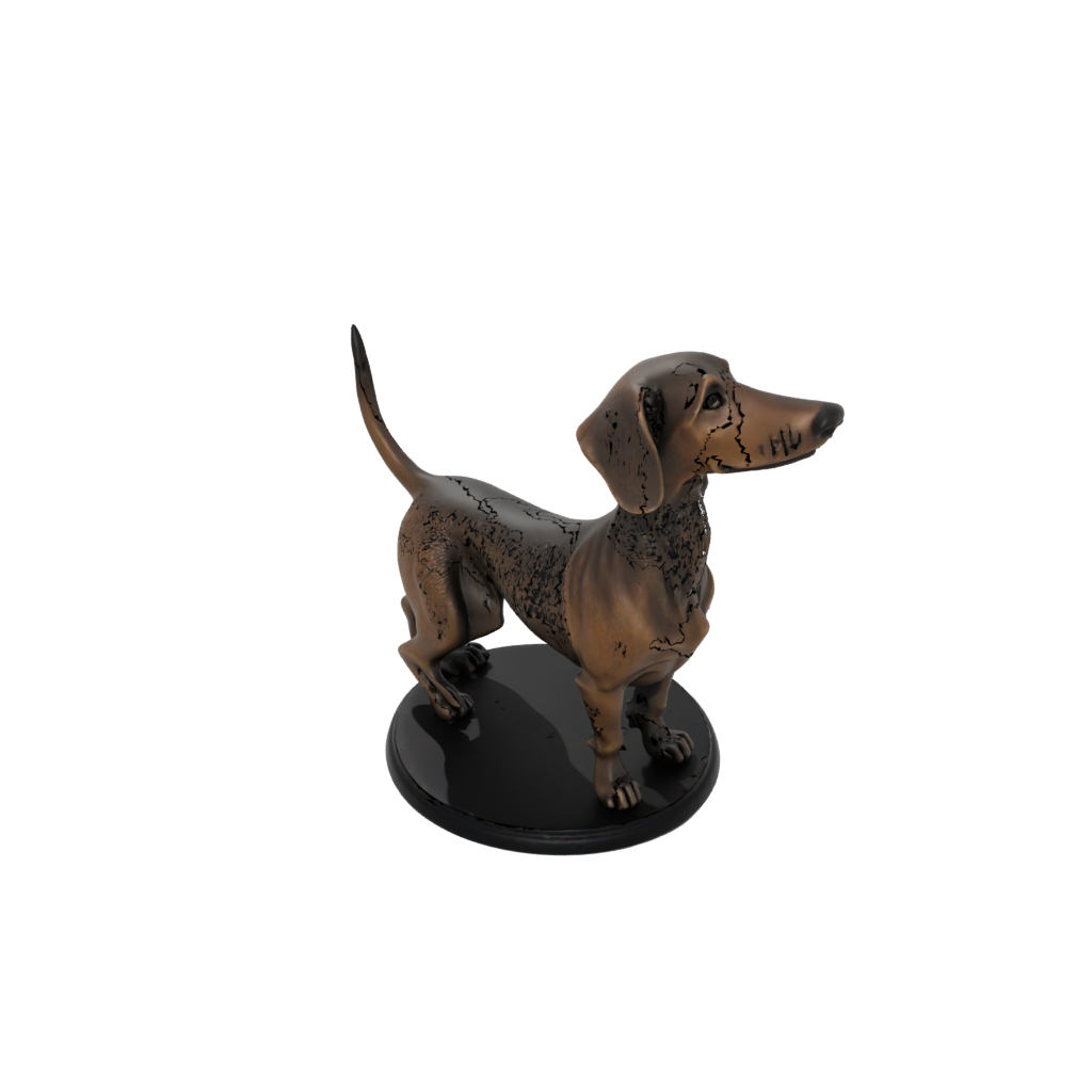 Bronze Realistic Flexi Dachshund Dog