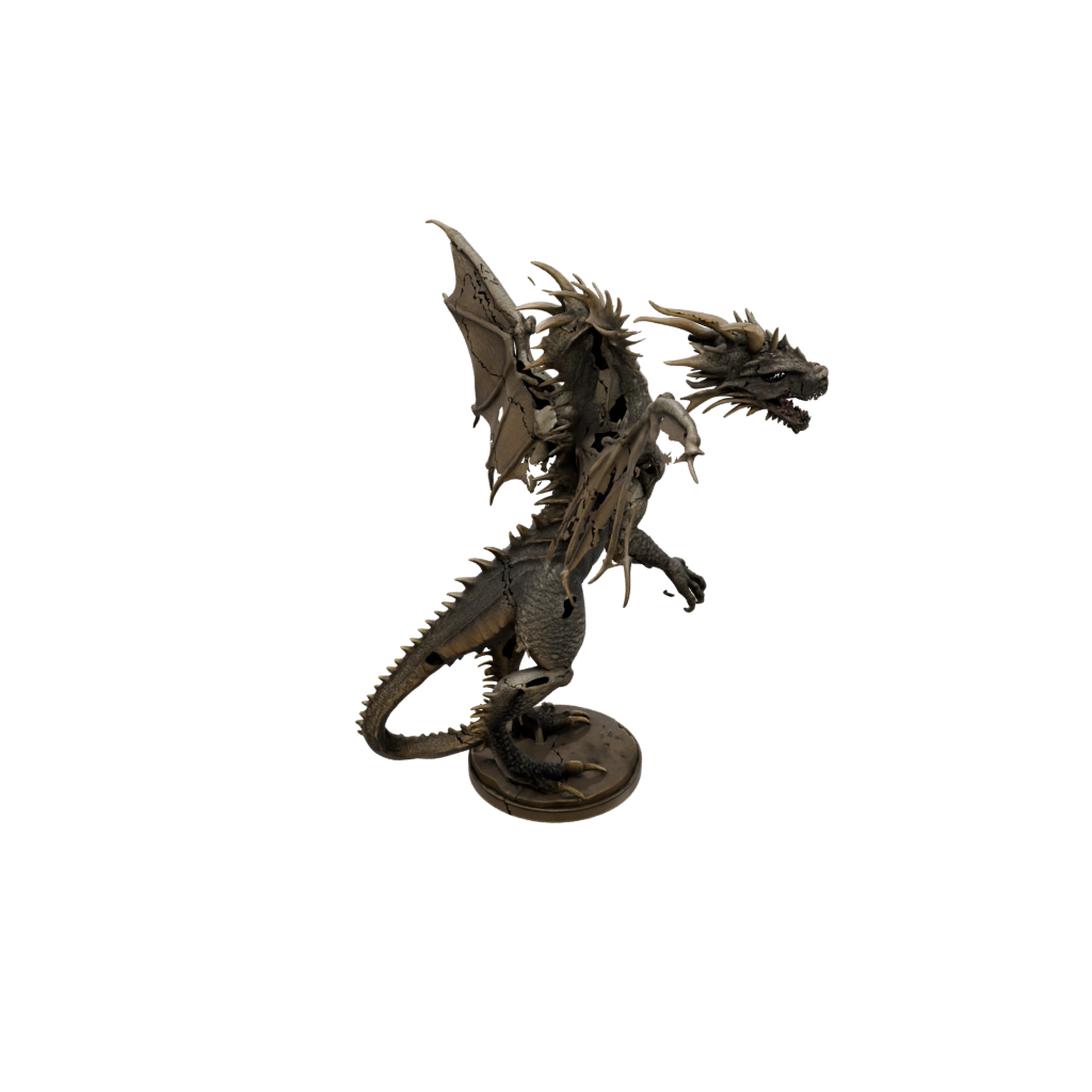 Bronze Realistic Flexi Dragon — flexi animals 3D print model, STL