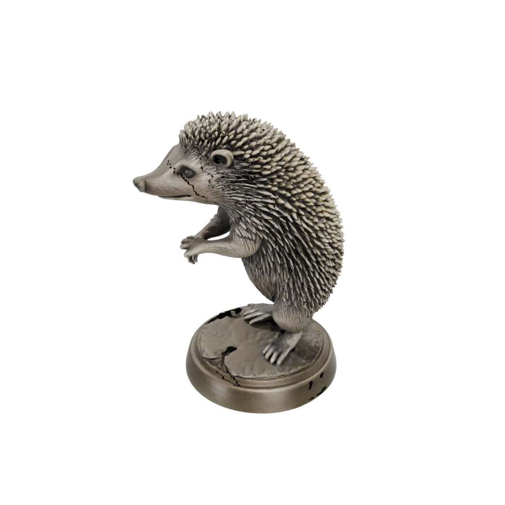 Bronze Realistic Flexi Hedgehog — flexi animals 3D print model, STL