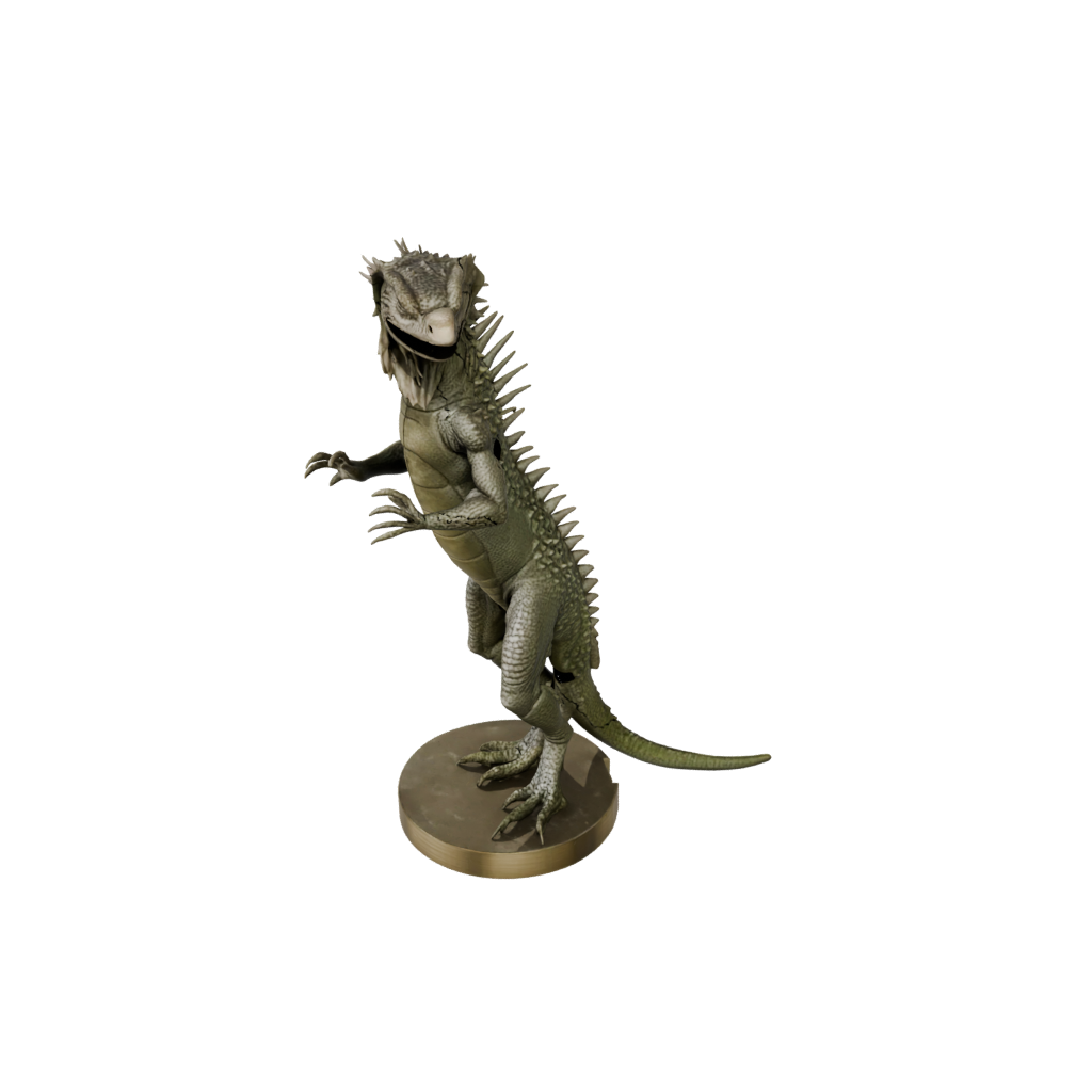 Bronze Realistic Flexi Iguana — flexi animals 3D print model, STL