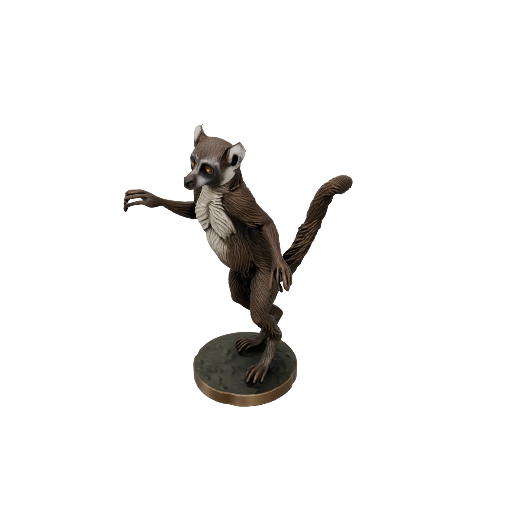 Bronze Realistic Flexi Lemur — flexi animals 3D print model, STL