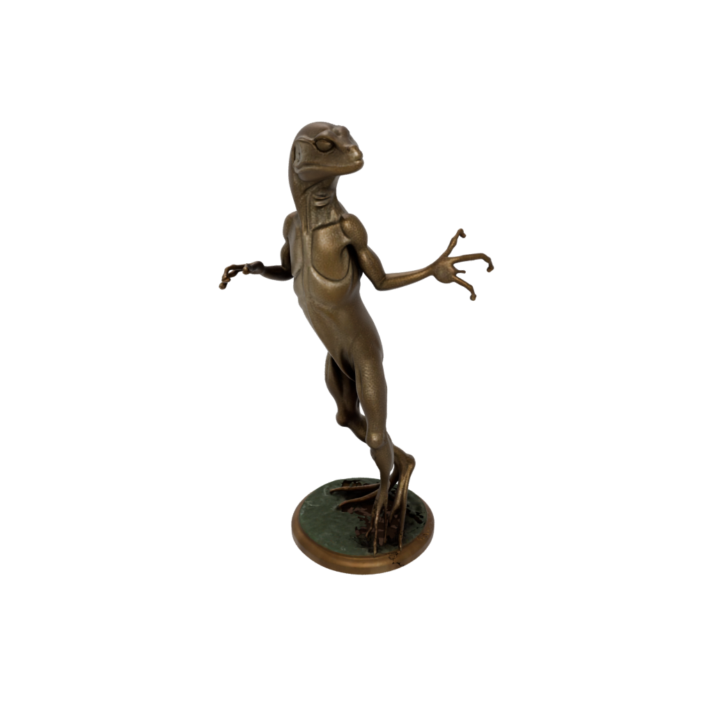 Bronze Realistic Flexi Newt — flexi animals 3D print model, STL