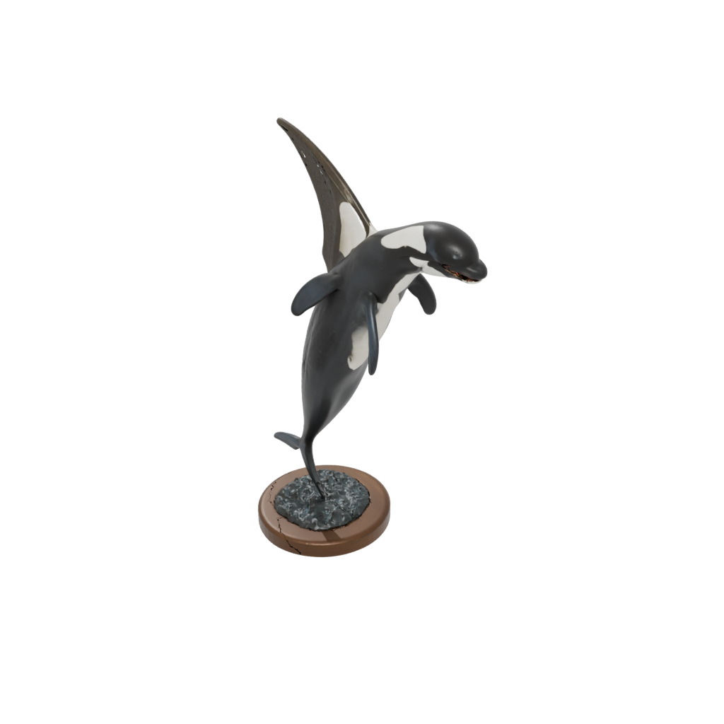 Bronze Realistic Flexi Orca Whale — flexi animals 3D print model, STL