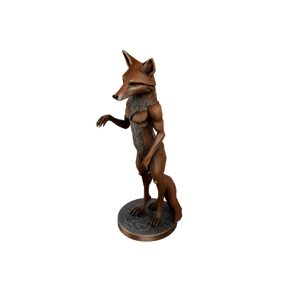 Bronze Realistic Flexi Red Fox