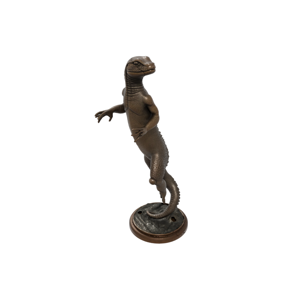 Bronze Realistic Flexi Salamander — flexi animals 3D print model, STL