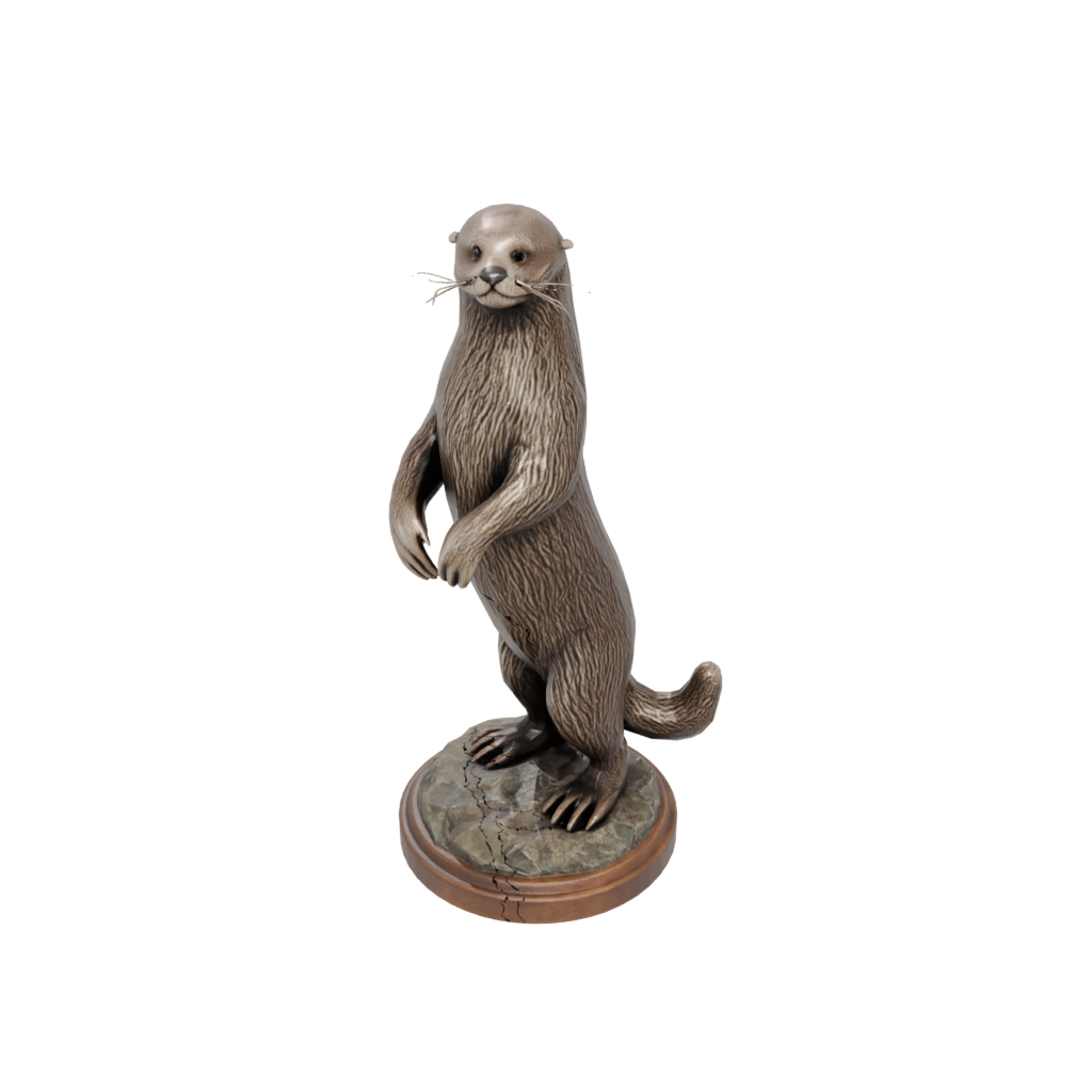 Bronze Realistic Flexi Sea Otter — flexi animals 3D print model, STL