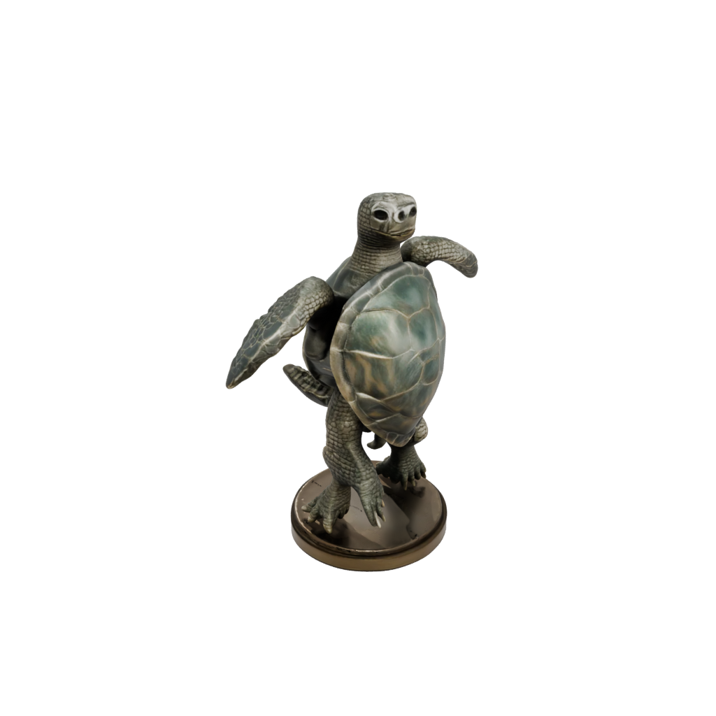 Bronze Realistic Flexi Sea Turtle — flexi animals 3D print model, STL