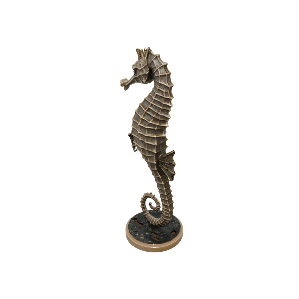 Bronze Realistic Flexi Seahorse — flexi animals 3D print model, STL