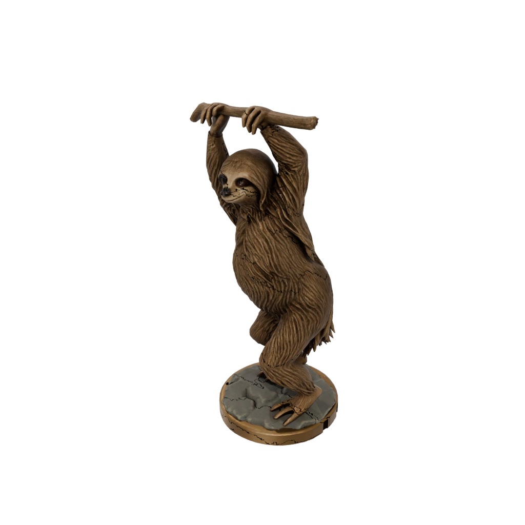Bronze Realistic Flexi Sloth — flexi animals 3D print model, STL