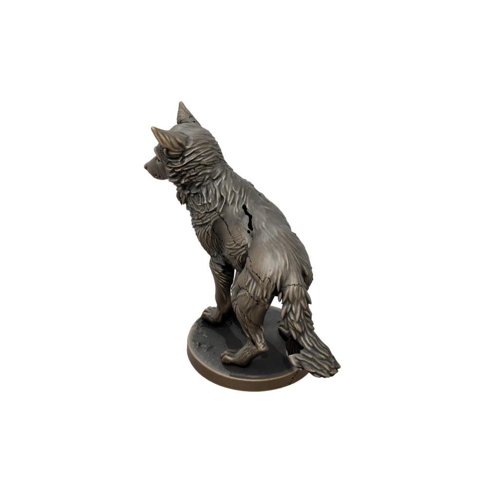 Bronze Realistic Flexi Wolf Pup