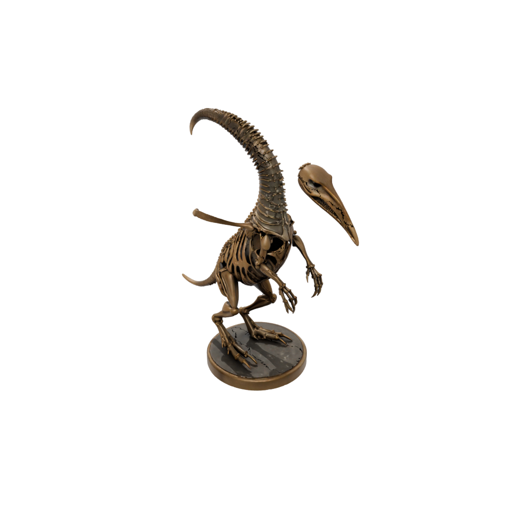 Bronze Skeleton Flexi Anteater — flexi animals 3D print model, STL