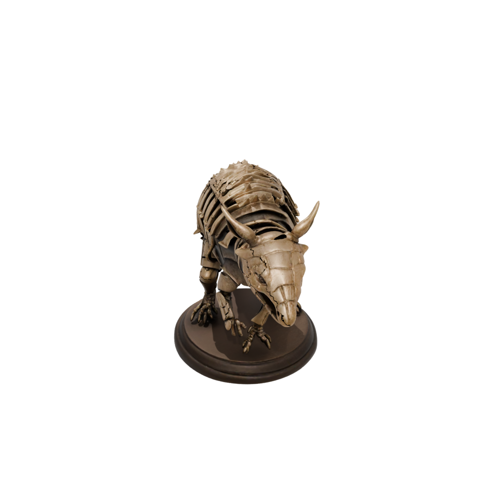 Bronze Skeleton Flexi Armadillo — flexi animals 3D print model, STL