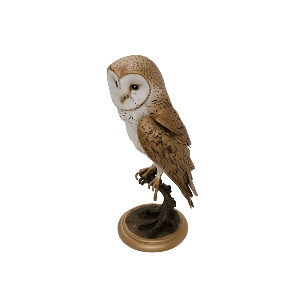 Bronze Skeleton Flexi Barn Owl — flexi animals 3D print model, STL