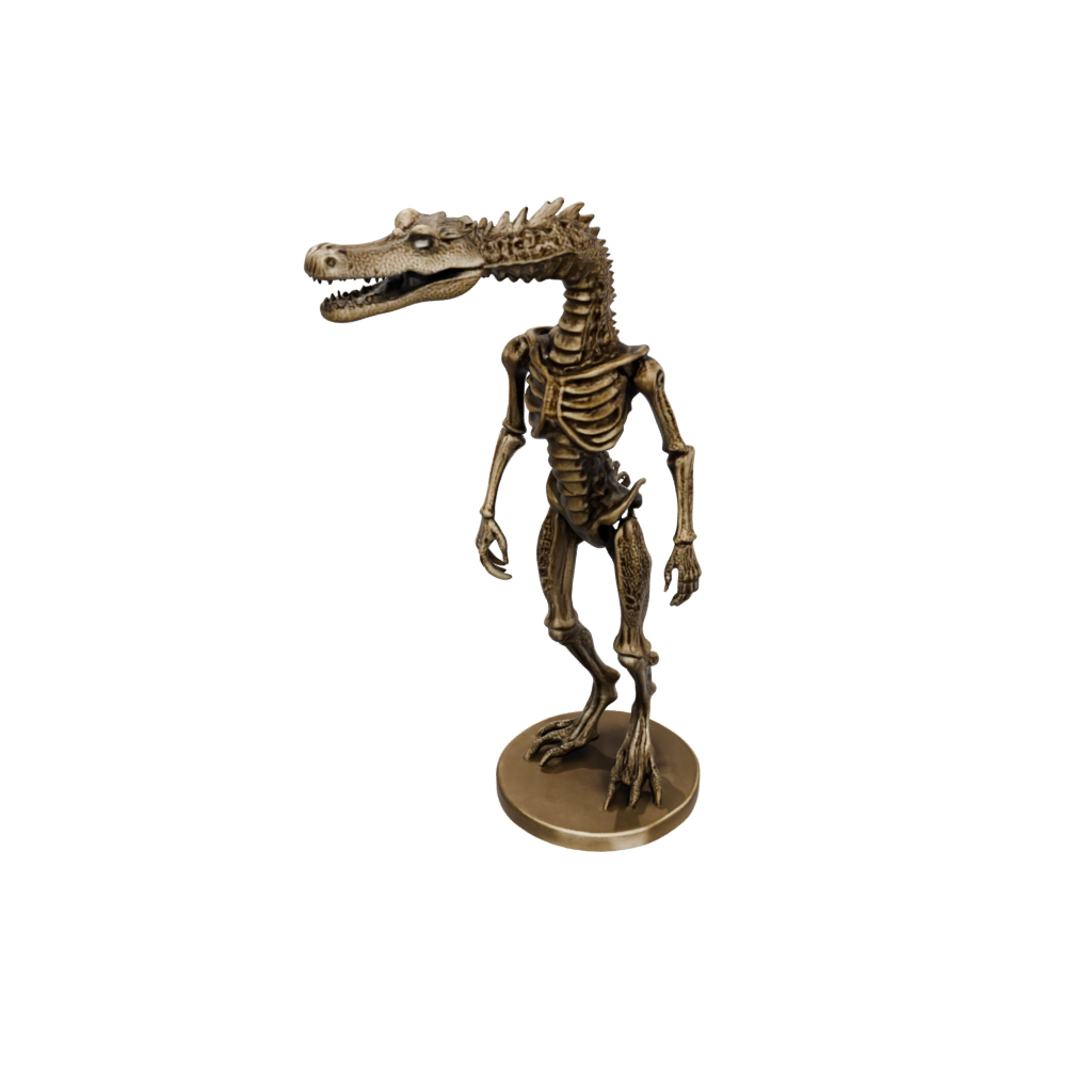 Bronze Skeleton Flexi Crocodile