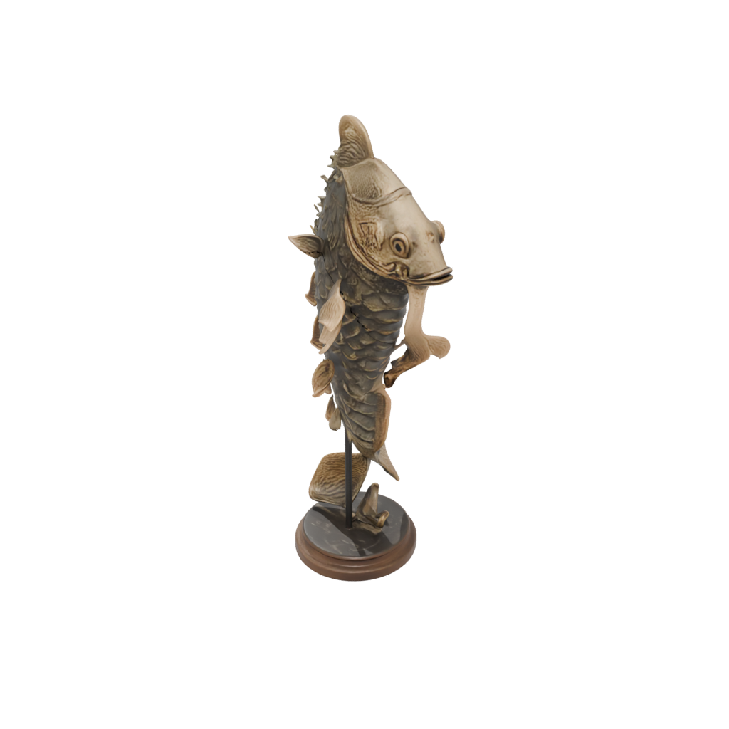 Bronze Skeleton Flexi Koi Fish — flexi animals 3D print model, STL