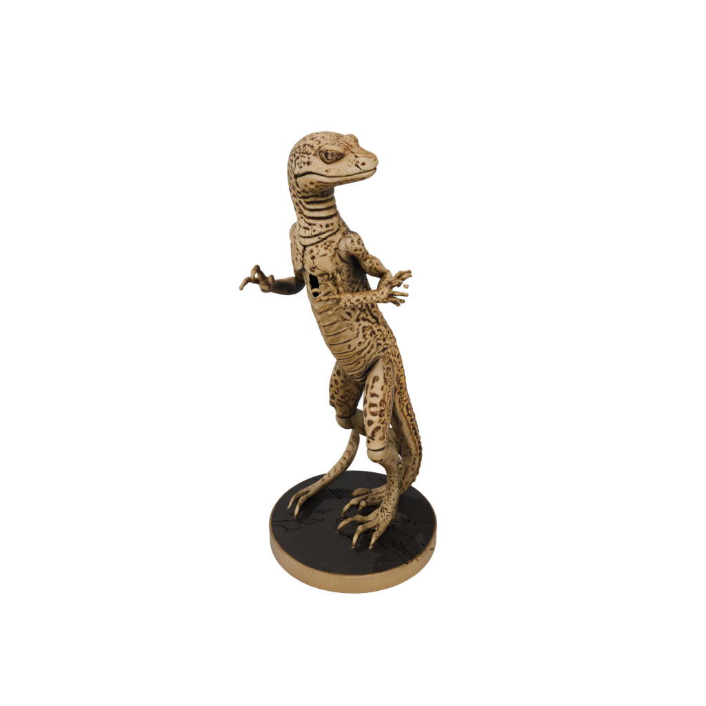 Bronze Skeleton Flexi Leopard Gecko — flexi animals 3D print model, STL