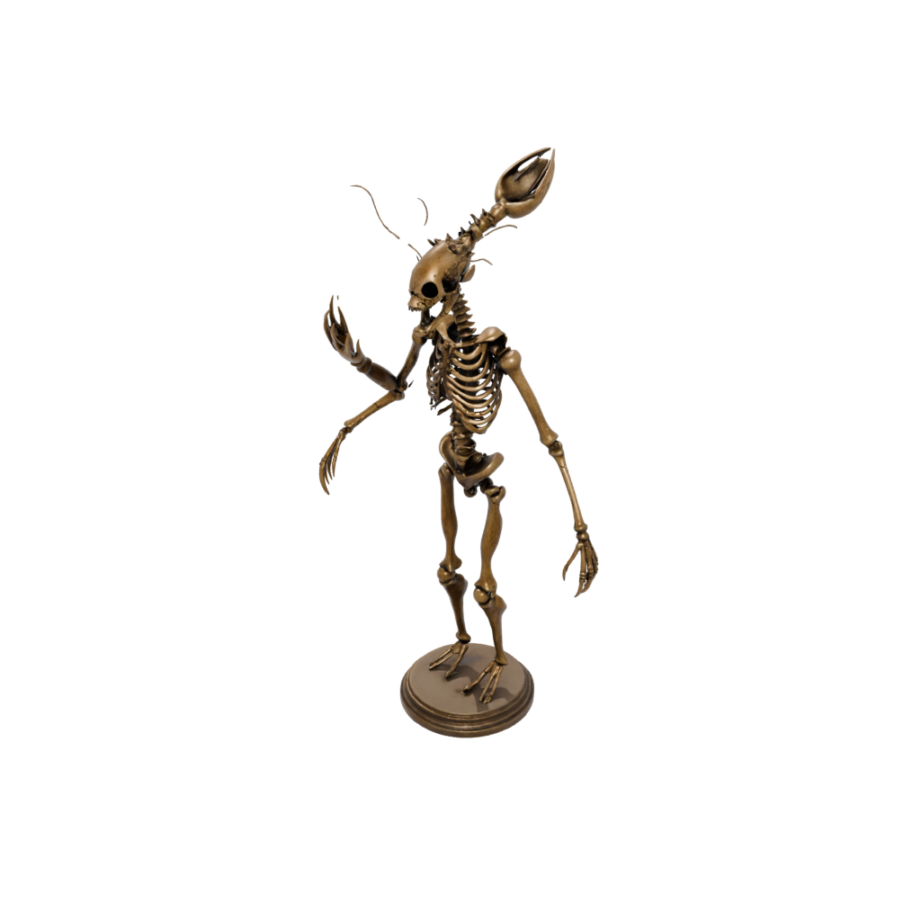 Bronze Skeleton Flexi Lobster — flexi animals 3D print model, STL