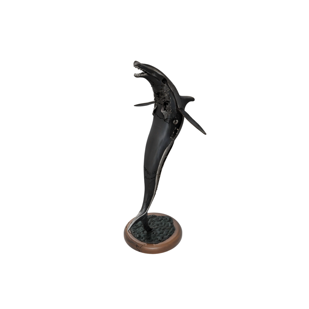 Bronze Skeleton Flexi Orca Whale