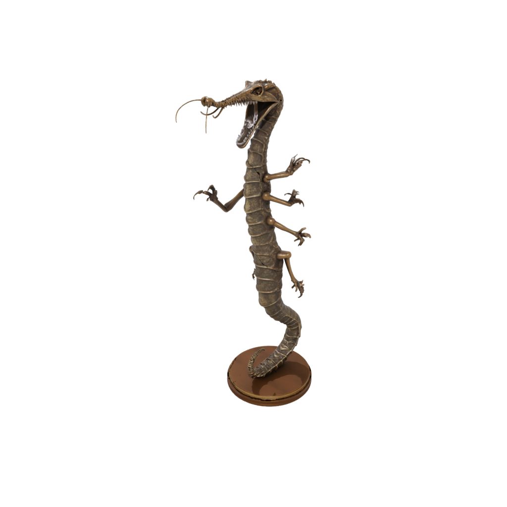 Bronze Skeleton Flexi Rattlesnake — flexi animals 3D print model, STL