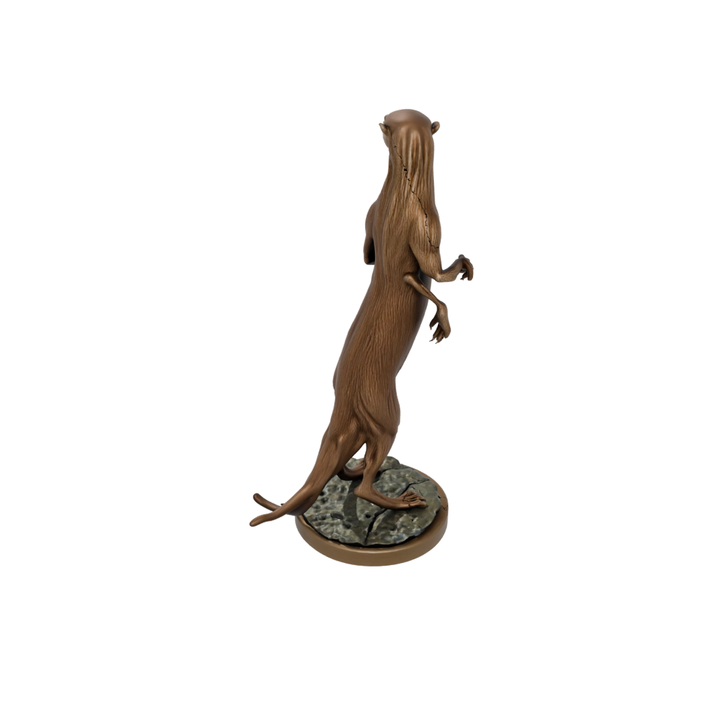 Bronze Skeleton Flexi River Otter — flexi animals 3D print model, STL