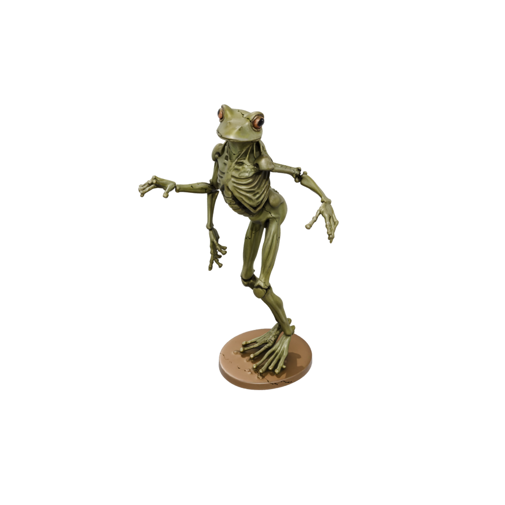 Bronze Skeleton Flexi Tree Frog — flexi animals 3D print model, STL