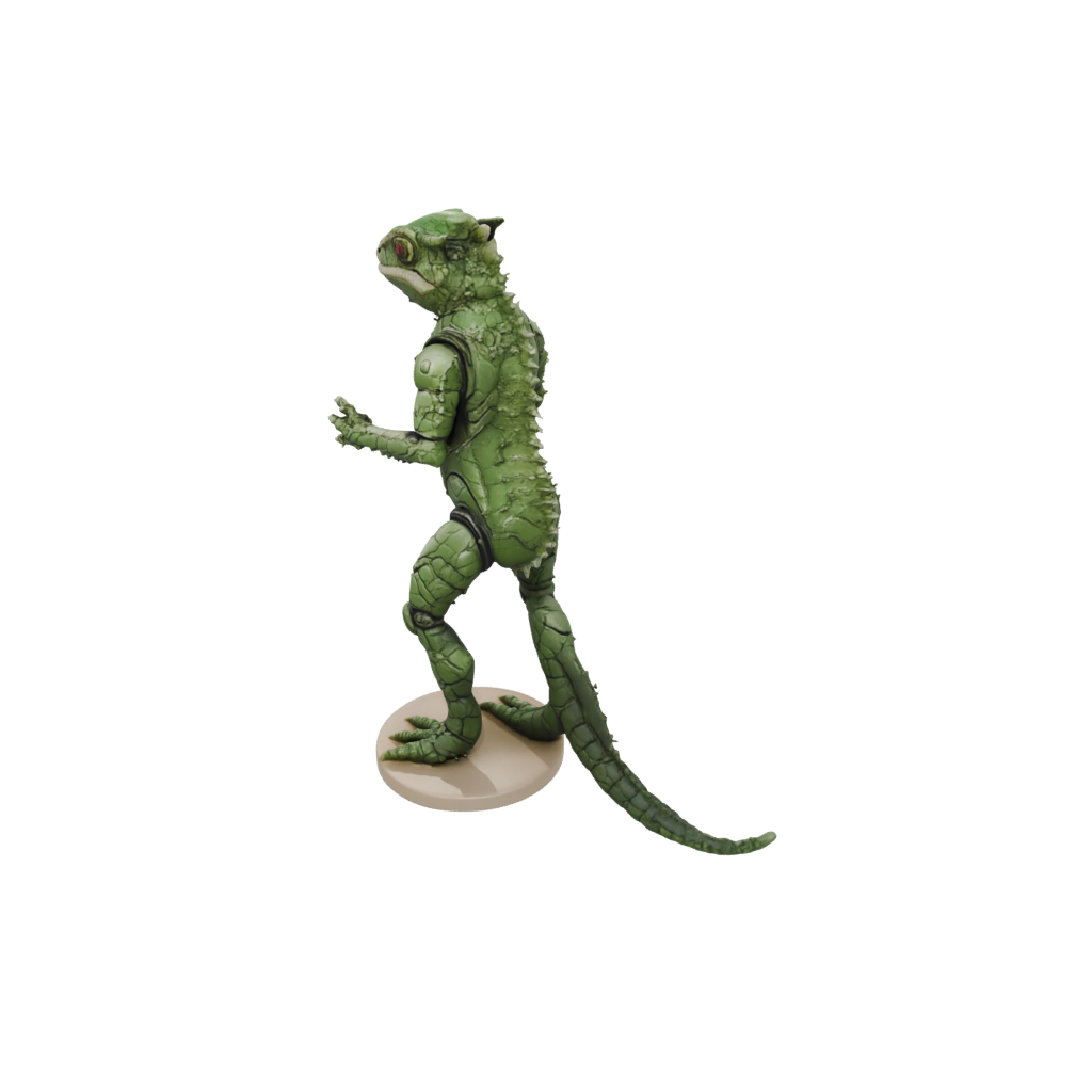 Camo Armored Flexi Chameleon — flexi animals 3D print model, STL