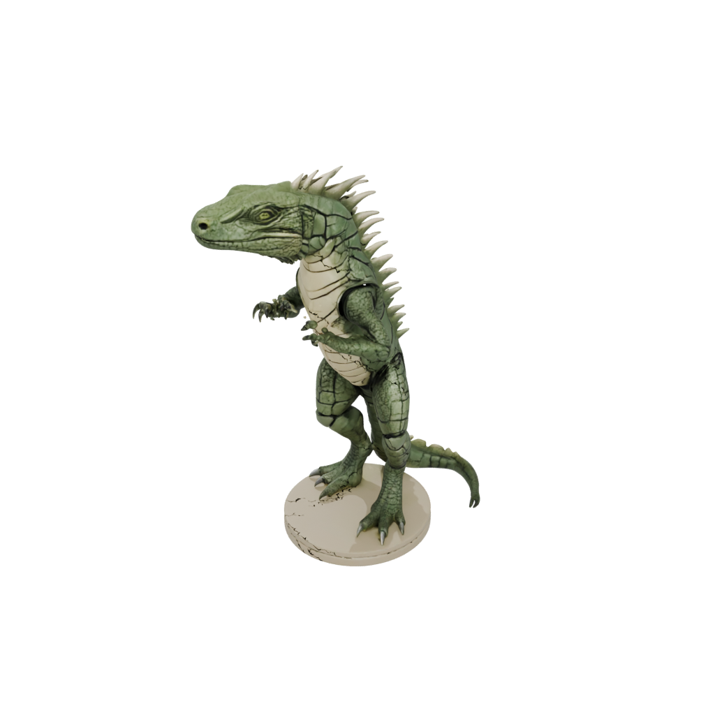 Camo Armored Flexi Iguana — flexi animals 3D print model, STL