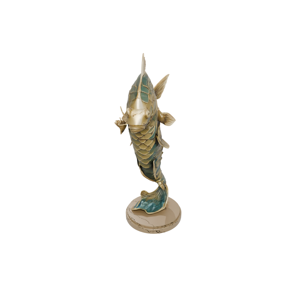 Camo Armored Flexi Koi Fish — flexi animals 3D print model, STL
