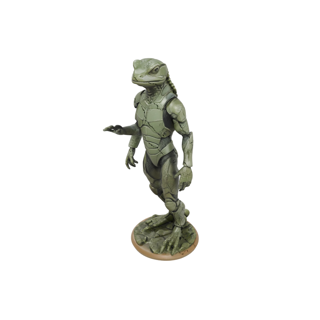 Camo Armored Flexi Newt — flexi animals 3D print model, STL