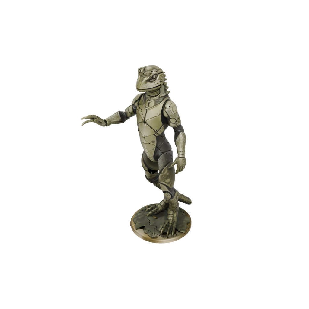 Camo Armored Flexi Salamander — flexi animals 3D print model, STL