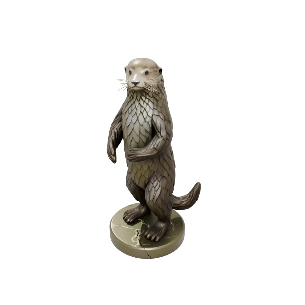 Camo Armored Flexi Sea Otter — flexi animals 3D print model, STL