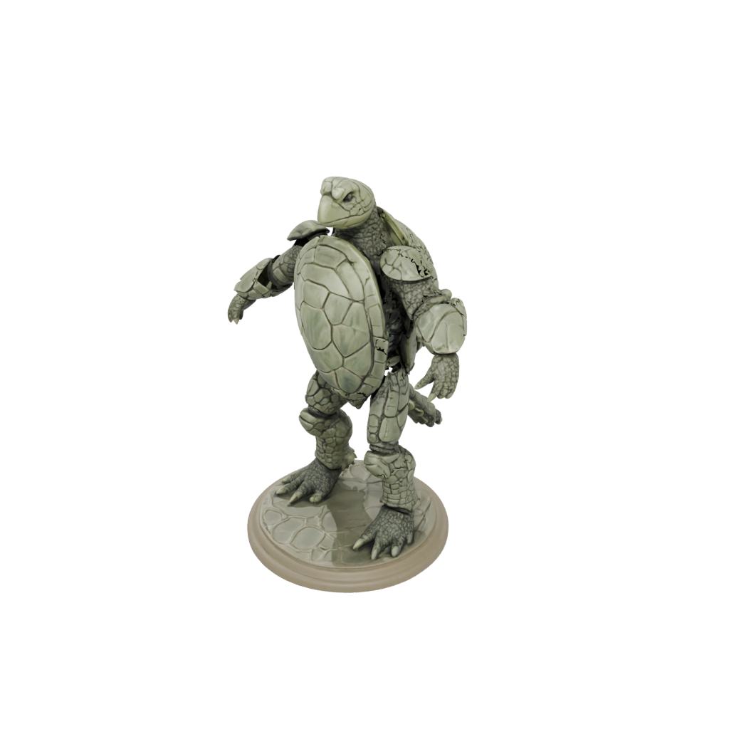 Camo Armored Flexi Sea Turtle — flexi animals 3D print model, STL
