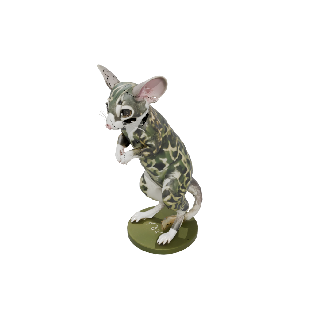 Camo Armored Flexi Sugar Glider — flexi animals 3D print model, STL