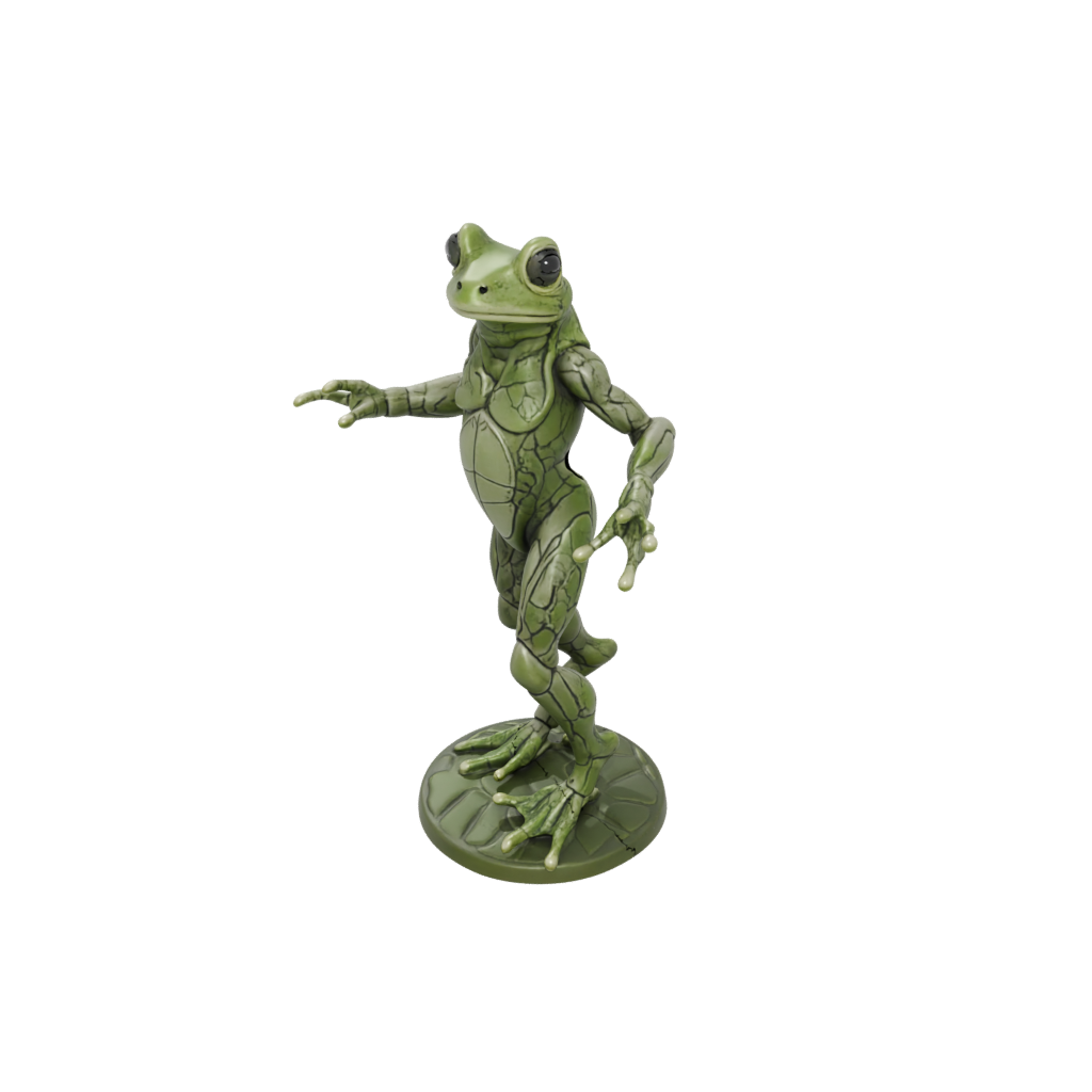 Camo Armored Flexi Tree Frog — flexi animals 3D print model, STL