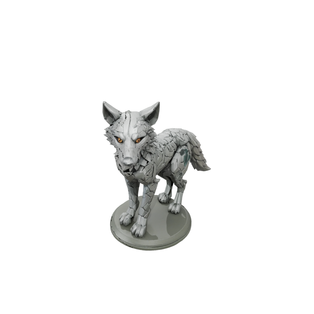 Camo Armored Flexi Wolf Pup