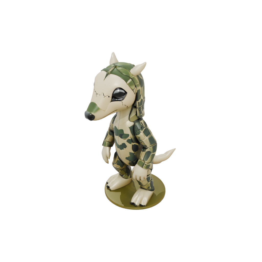 Camo Chibi Flexi Anteater