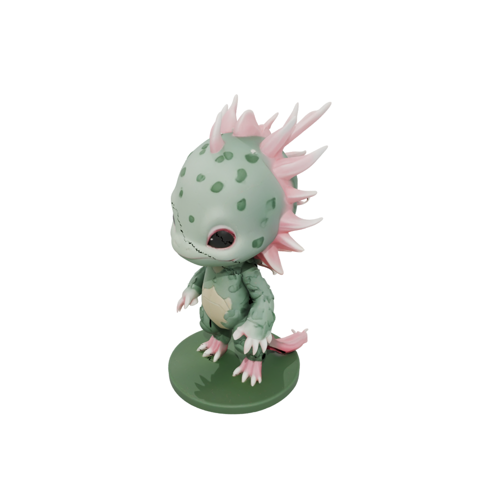 Camo Chibi Flexi Axolotl — flexi animals 3D print model, STL