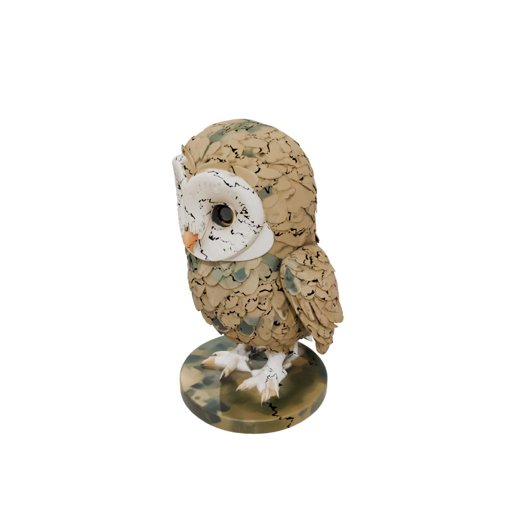 Camo Chibi Flexi Barn Owl
