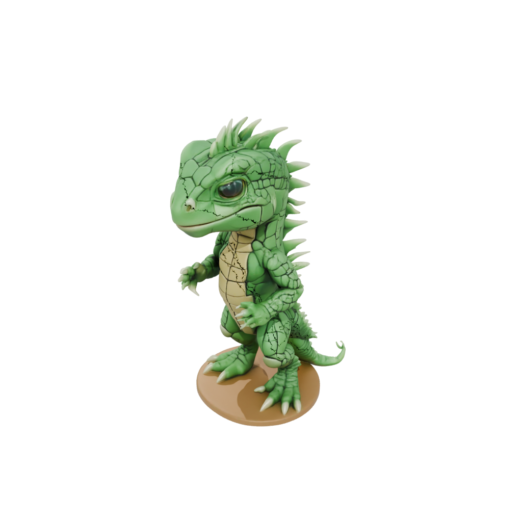 Camo Chibi Flexi Iguana