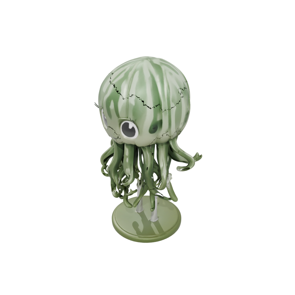 Camo Chibi Flexi Jellyfish — flexi animals 3D print model, STL