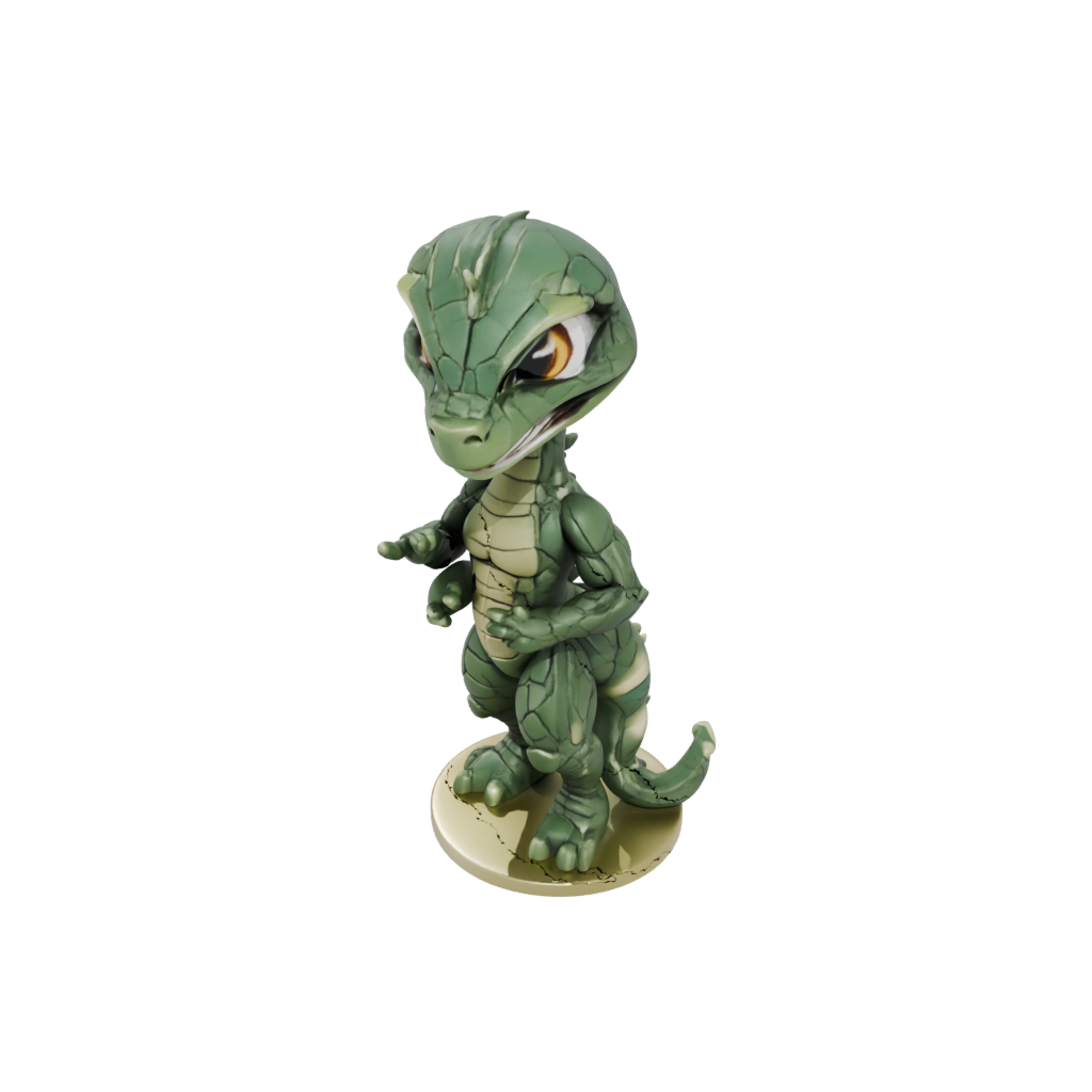 Camo Chibi Flexi King Cobra — flexi animals 3D print model, STL