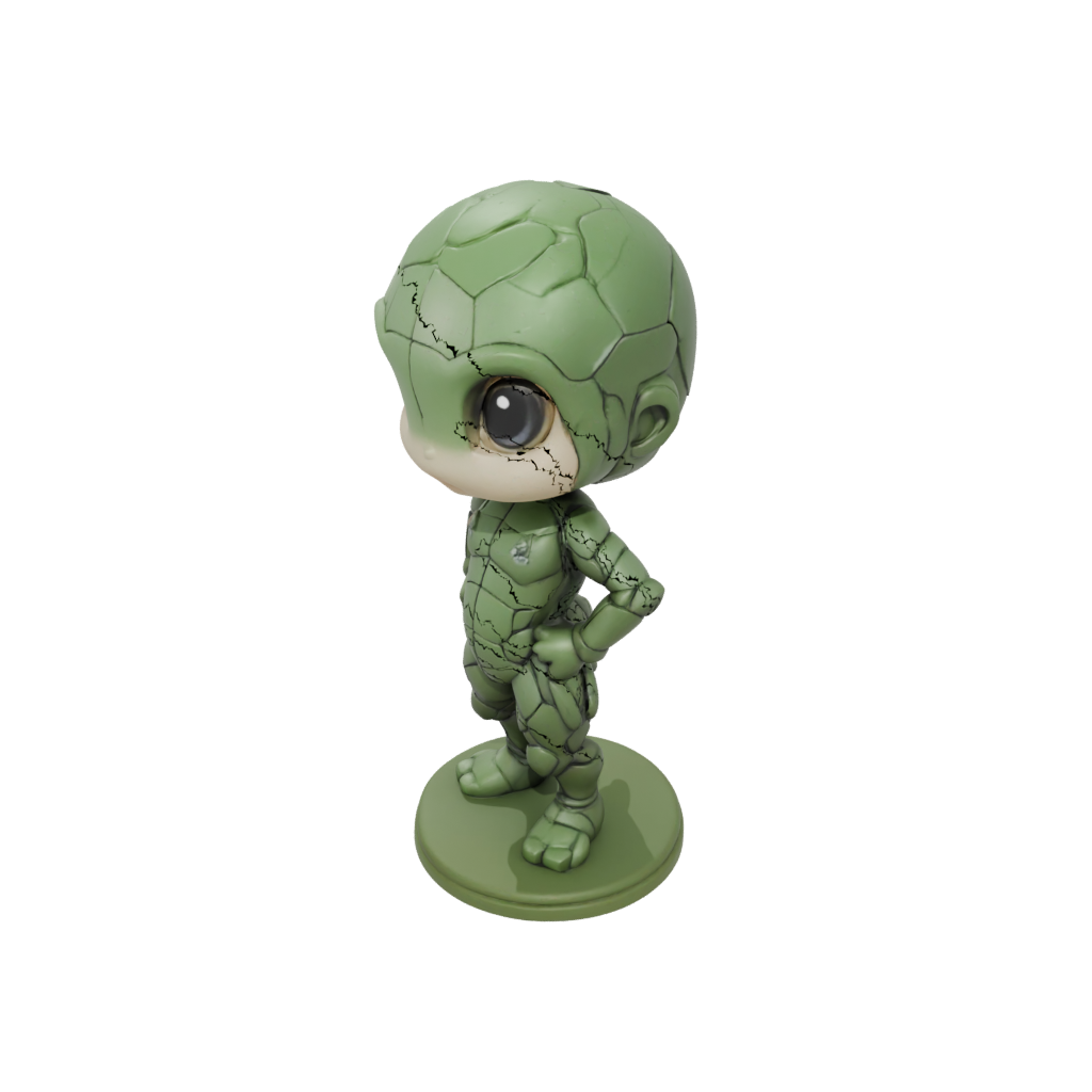 Camo Chibi Flexi Newt — flexi animals 3D print model, STL